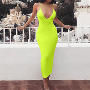 V-neck Sexy Slim Bodycon Dress