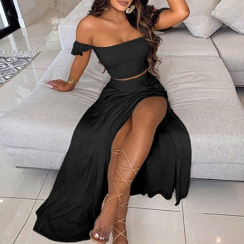 Elegant Two Piece Set Summer Floral Print Backless Party Dress Yum Glam Elegant Two Piece Set Summer Floral Print Backless Party Dress Yum Glam