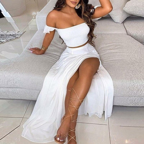 Elegant Two Piece Set Summer Floral Print Backless Party Dress Yum Glam Elegant Two Piece Set Summer Floral Print Backless Party Dress Yum Glam